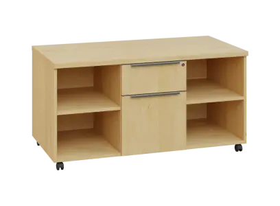 SIK - 42NZ kontejner pojízdný, zásuvky/nika, deska 18 mm, centrální zámek, javor horský